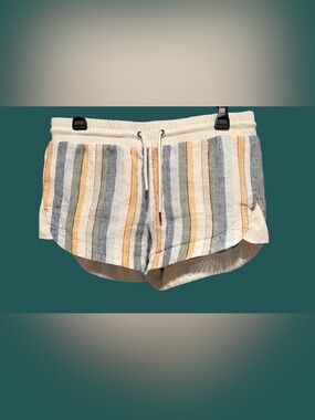 Athleta Striped Drawstring Linen-Blend Women's Shorts